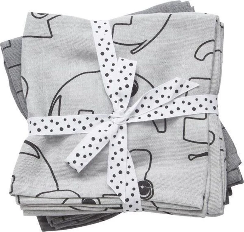 DONE BY DEER Swaddles (set Van 2) Contour Grey