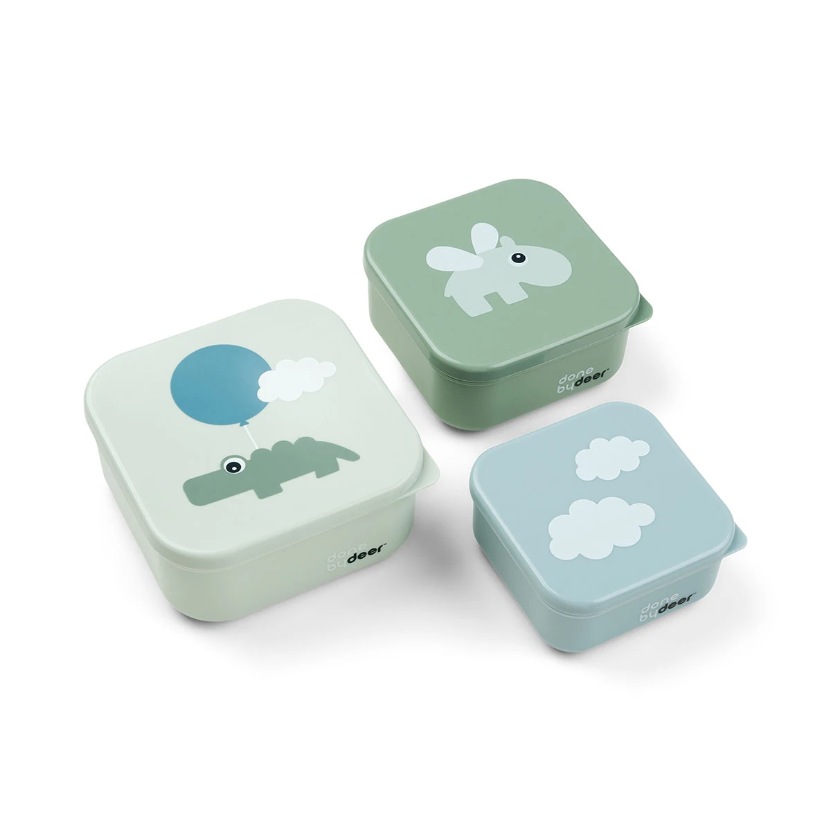 Done By Deer Snack Box Set Happy Clouds Green 3 Done By Deer Snack Box Set Happy Clouds Green