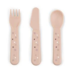 Done By Deer Foodie Cutlery Set Happy Dots Powder