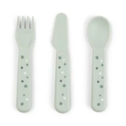 Done By Deer Foodie Cutlery Set Happy Dots Green
