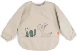 Done By Deer Sleeved Pocket Bib Lalee Sand