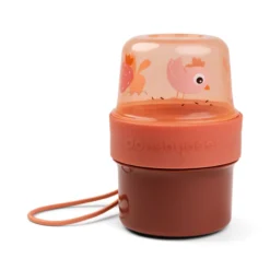 Done By Deer To Go 2-way Snack Container Small Birdee Papaya