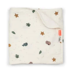 Done By Deer Baby Blanket Muslin Sea Friends Beige 100 X 100 Cm