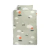 Done By Deer Bedlinen Junior INT GOTS Happy Clouds Green 100 X 140 Cm 2 Done By Deer Bedlinen Junior INT GOTS Happy Clouds Green 100 X 140 Cm -Done By Deer Bedlinen junior Happy clouds Green Front PS 700x