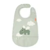 Done By Deer Bib Happy Clouds Green -Done By Deer Bib w and velcro Happy clouds Green Front PS 700x