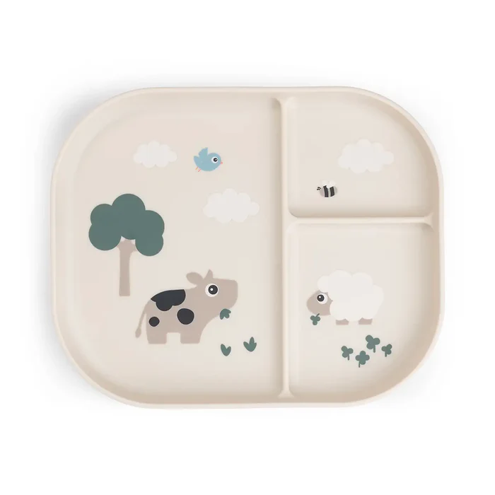 Done By Deer Foodie Compartment Plate Tiny Farm Sand 3 Done By Deer Foodie Compartment Plate Tiny Farm Sand