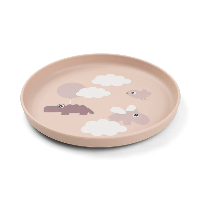 Done By Deer Foodie Plate Happy Clouds Powder 3 Done By Deer Foodie Plate Happy Clouds Powder