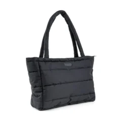 Done By Deer Quilted Changing Tote Bag Black