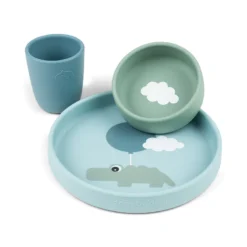 Done By Deer Silicone Dinner Set Happy Clouds Blue