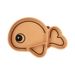 DONE BY DEER Stick & Stay Silicone Plate Wally MUSTARD