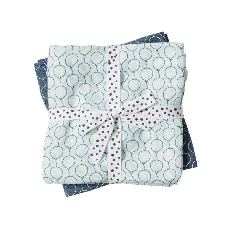 Done By Deer Swaddles Ballon Blue 2-pack