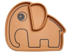 DONE BY DEER Stick & Stay Silicone Plate Mustard