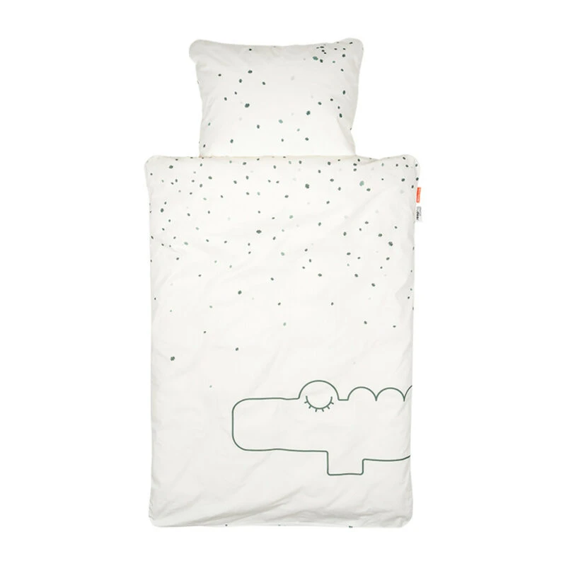 Done By Deer Dekbedovertrek Croco Green 100 X 140 Cm 3 Done By Deer Dekbedovertrek Croco Green 100 X 140 Cm
