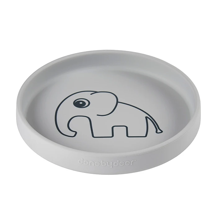 Done By Deer Silicone Plate Elphee Grey 3 Done By Deer Silicone Plate Elphee Grey
