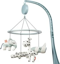 DONE BY DEER Melody Muziekmobiel Blauw Met Spiegel