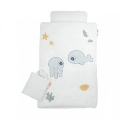 Done By Deer Dekbedovertrek Jelly & Wally Blue 100 X 140 Cm + Kussensloop