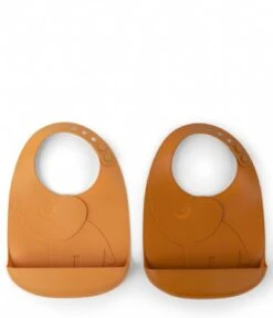 Done By Deer Peekaboo Bib 2-pack Elphee Mustard