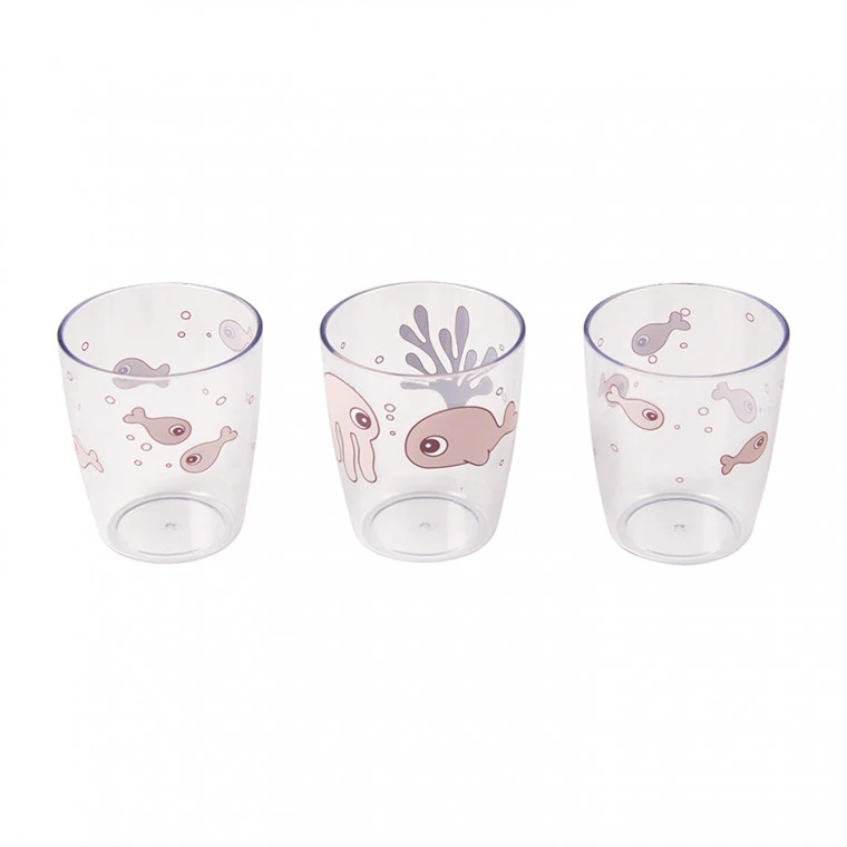 Done By Deer Yummy Mini Glass 3-pack Sea Friends Powder 3 Done By Deer Yummy Mini Glass 3-pack Sea Friends Powder