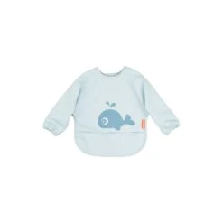 Done By Deer Sleeved Pocket Bib Wally Blue